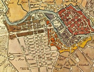 Karte Friedrichstadt mit dem Gendarmenmarkt 1789